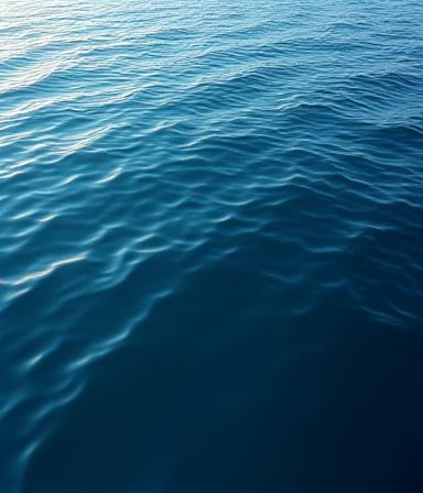 Deep blue ocean surface ripples